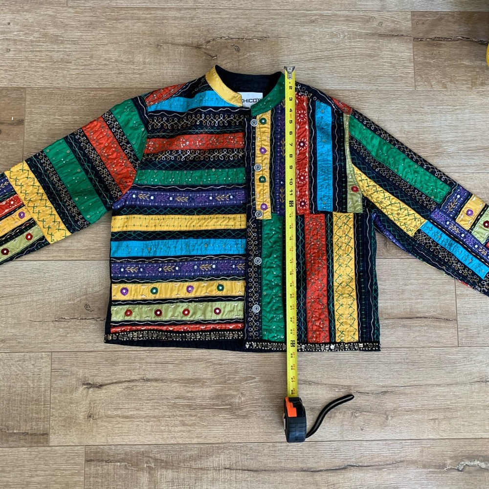 NWOT! Chico’s Quilted Pattern Jacket 🌈 - Picture 8 of 10